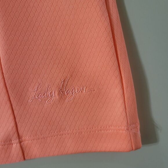 Lady Hagen Coral Essential HydroDri® Short Sleeve V-Neck Golf Polo - Picture 8 of 13